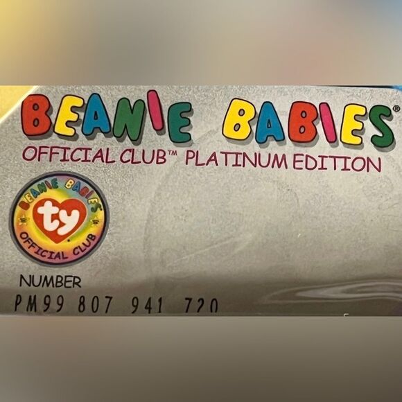 Ty Beanie Babies Offical Club Vintage Platinum Edition Zip Membership Kit. NEW. - Picture 4 of 7